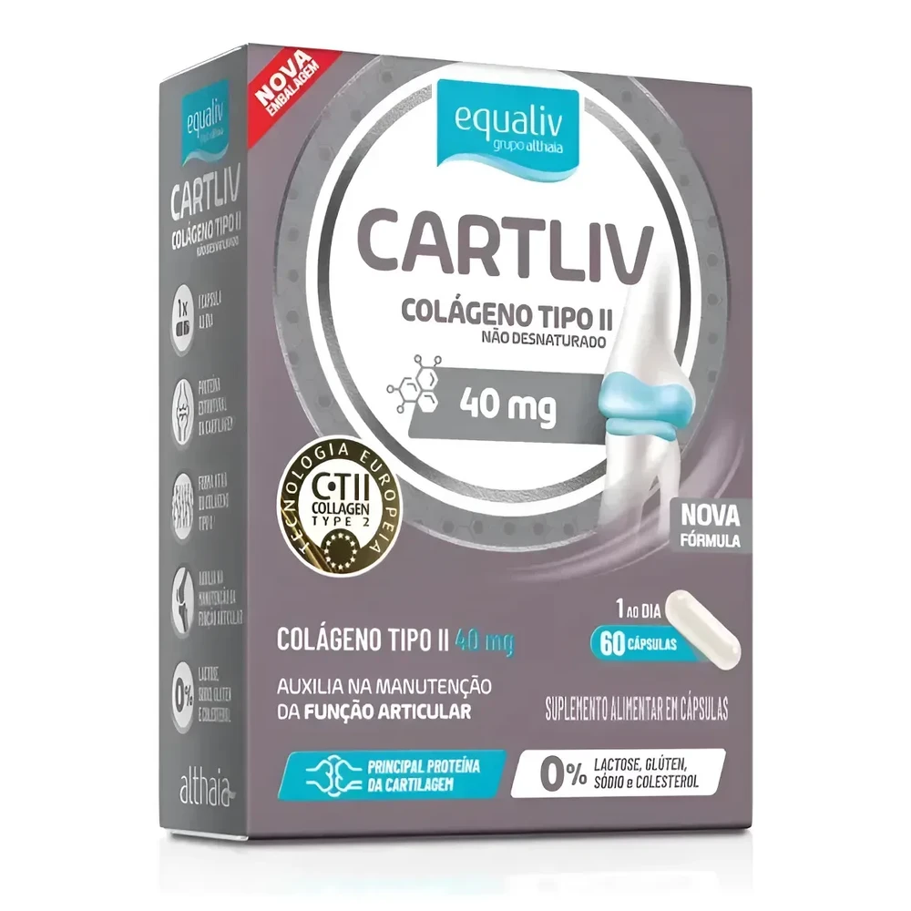 Cartliv Equaliv 60 Cápsulas — Colágeno Tipo II Collavant N2