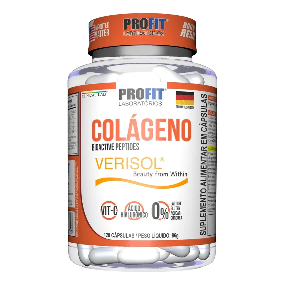 Colágeno Verisol 120 Cápsulas com Ácido Hialurônico