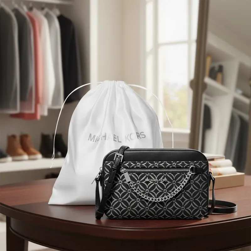 Bolsa Michael Kors Jet Set transversal com corrente