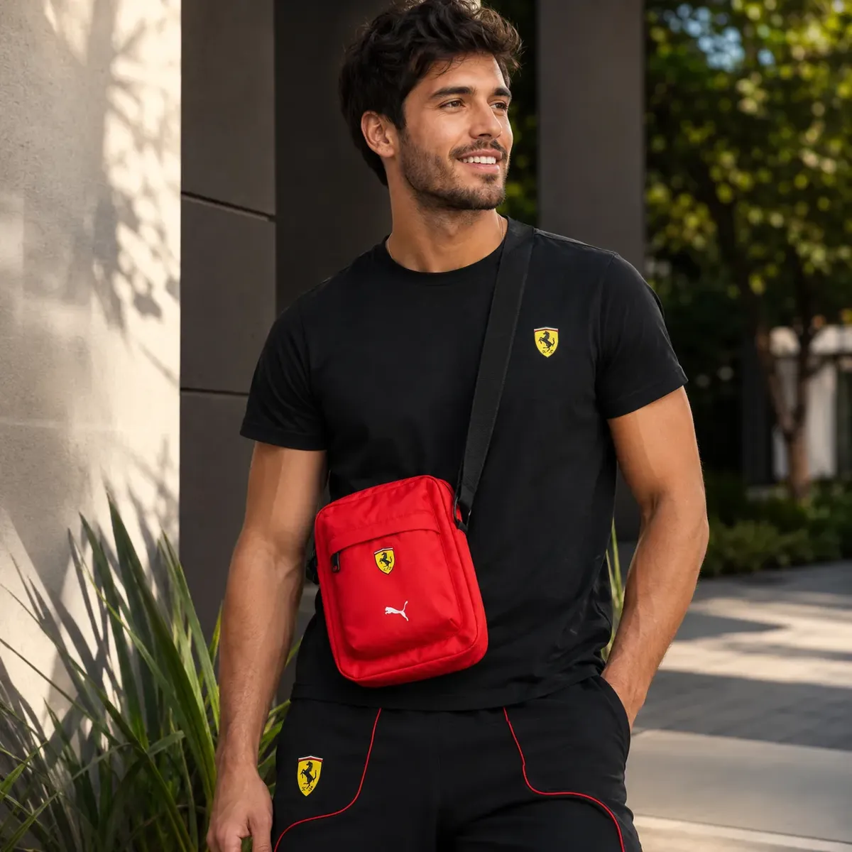 Bolsa transversal Puma Scuderia Ferrari vermelha