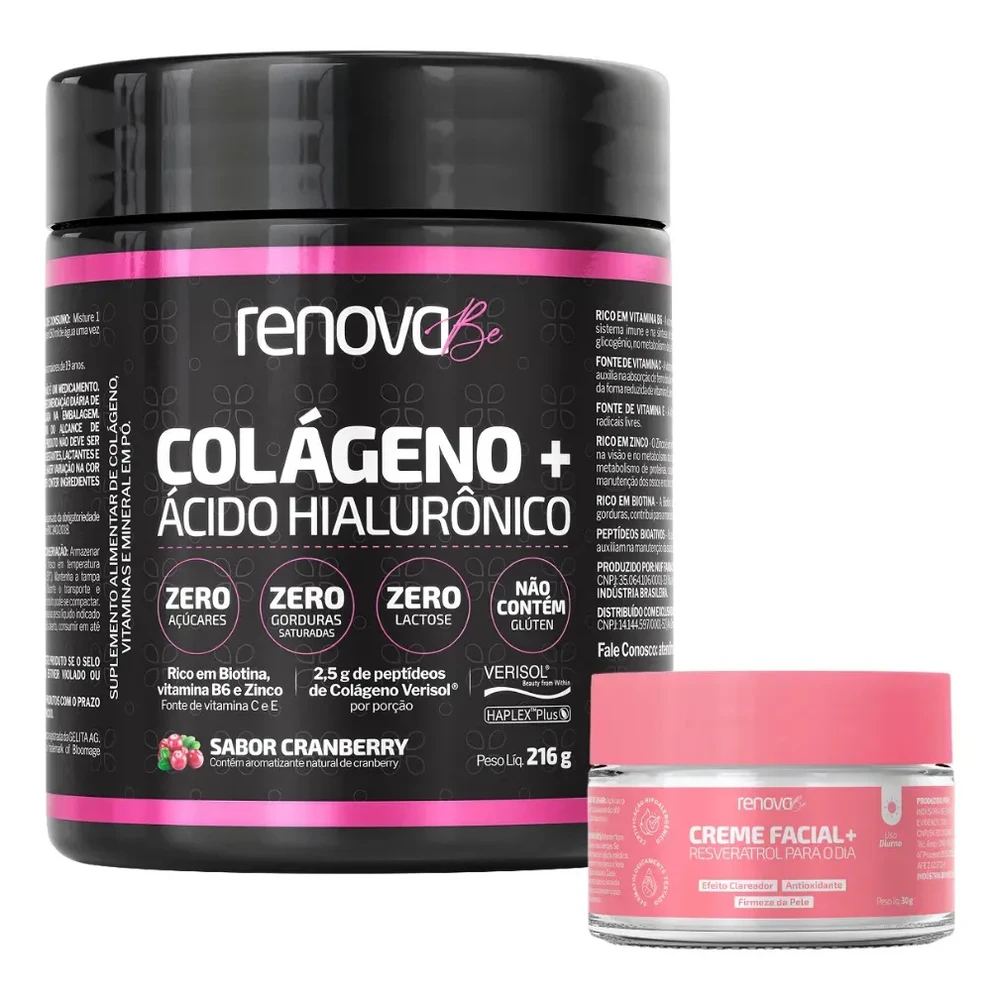 Colágeno Verisol + Ácido Hialurônico Cranberry