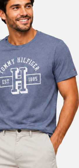 Camiseta Tommy Hilfiger masculina azul