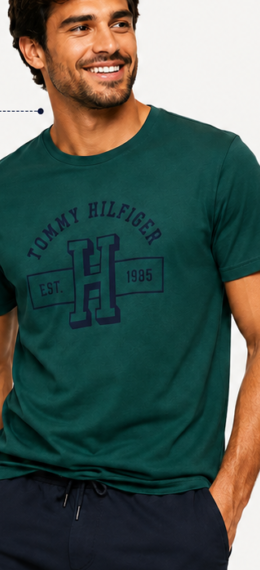 Camiseta Tommy Hilfiger masculina verde