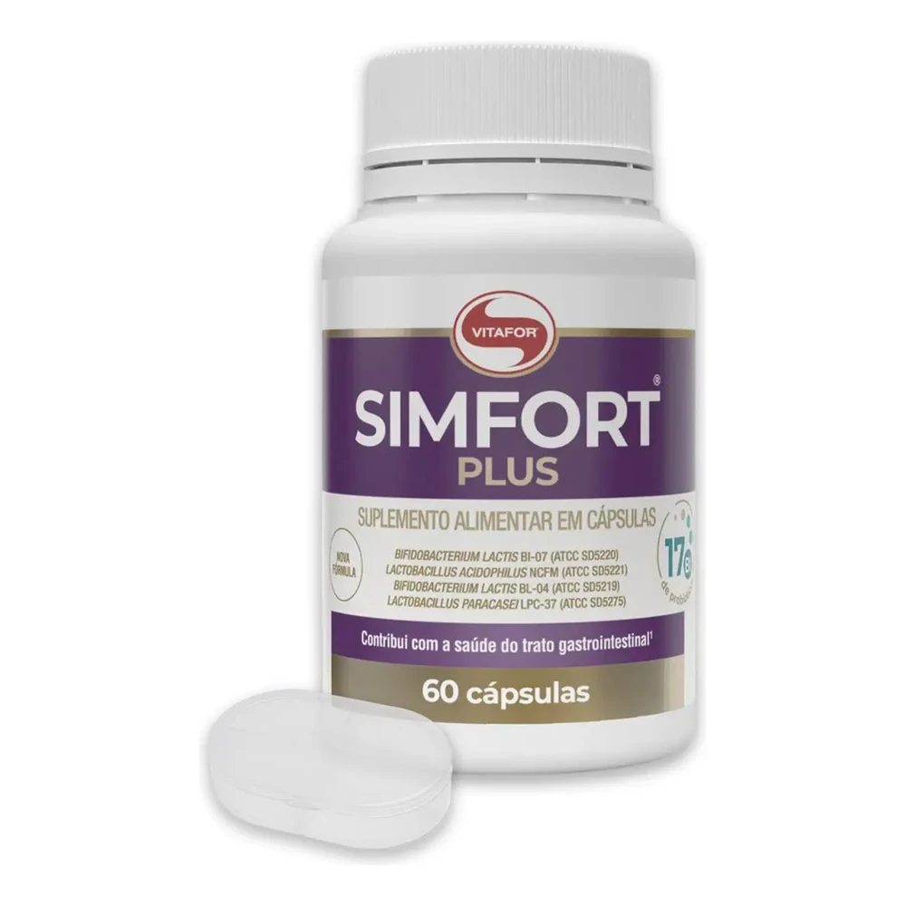 Simfort Plus Probióticos Gastrointestinais 60 Cápsulas