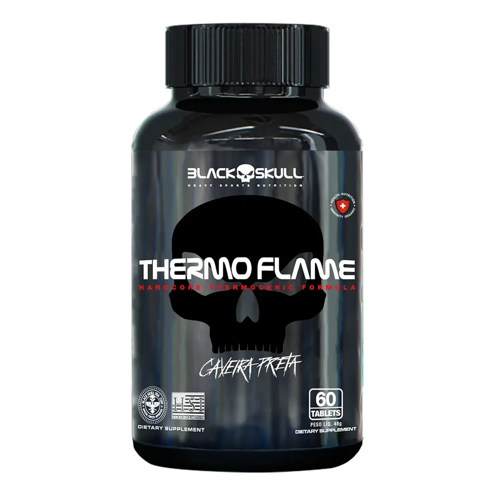 Termogênico Black Skull Thermo Flame 360mg 60 Tabletes